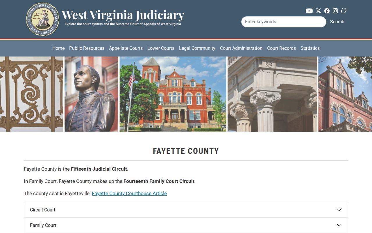Fayette County probation and court office record contacts
